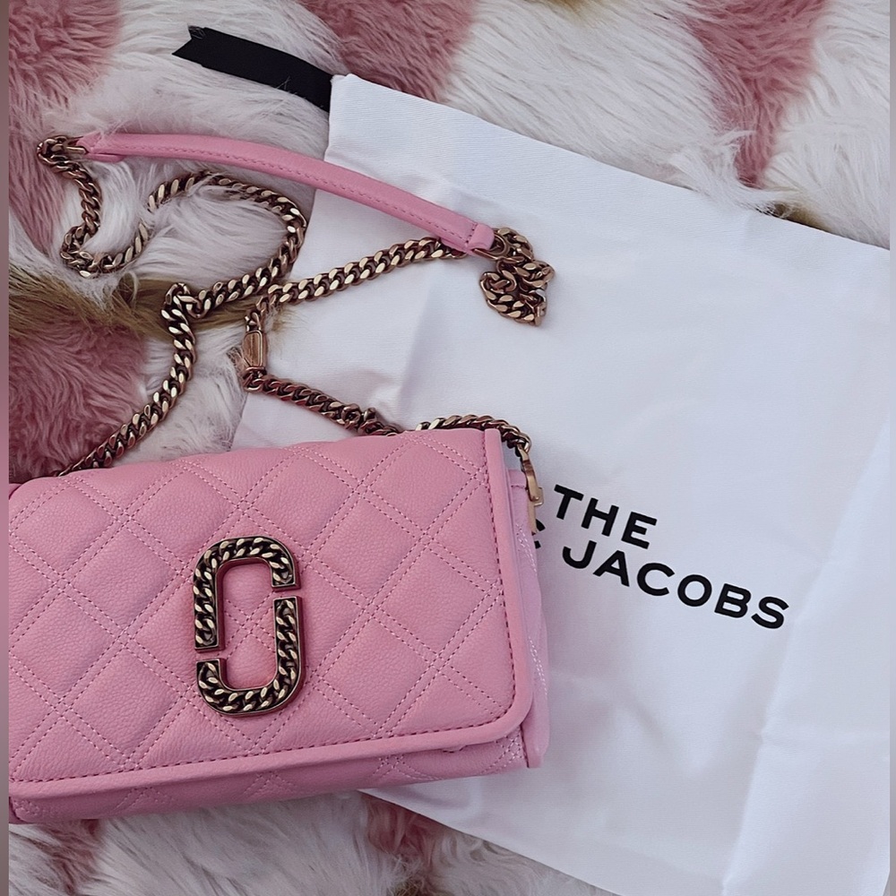 Marc Jacobs Pink Quilted Leather Crossbody Bag
